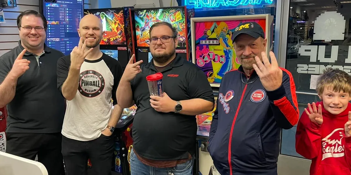Tournament players at Game Over Arcade