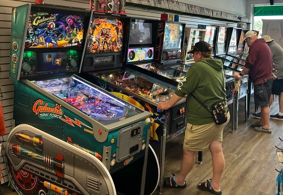Pinball lineup at Game Over Arcade